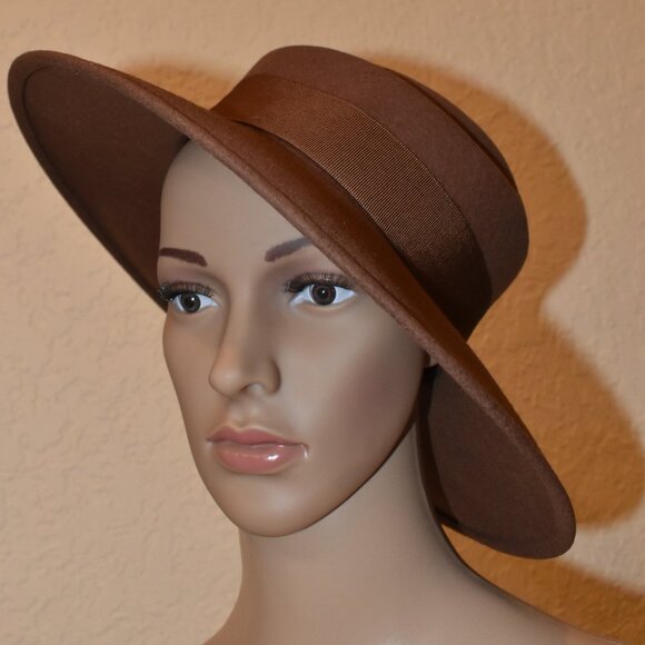 Vintage Merinos Italy Brown Hat 100% wool - Picture 2 of 3